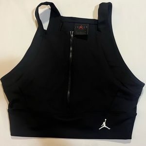 Jordan: Black Zip-Up Sport Top